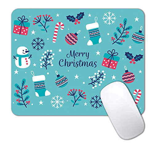 2.4G Wireless Mouse with Cute Pattern Design for All Laptops and Desktops with Nano Receiver Simple Merry Christmas Decoration