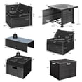 thumbnail image 3 of Gymax 9PCS Furniture Set w/ 32'' Fire Pit Table 50,000 BTU Square Propane Fire Pit Patio Black, 3 of 7