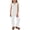 White, variant on GiLiling Girls Linen 2 Piece Outfit Sleeveless V-Neck Top and Loose High Waisted Summer Pants Set (Pink, 13-14 Years)