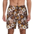 thumbnail image 2 of Picia Sunflowers pattern Mens Swim Trunks with Compression Liner Stretch Beach Shorts Quick Dry with Zipper Pockets No-Chafing Board Shorts-Small, 2 of 9