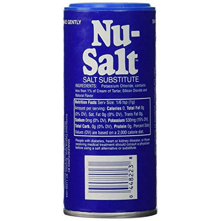 Nu-Salt Substitute, Sodium-free, 3 oz (3 Pack)