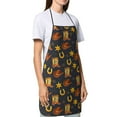 thumbnail image 4 of Gaeub Wild West Golden Horseshoe Kitchen Cooking Aprons Adjustable Bib Apron Waterdrop and Oil Resistant Kitchen Chef Apron for Women Men, 4 of 7