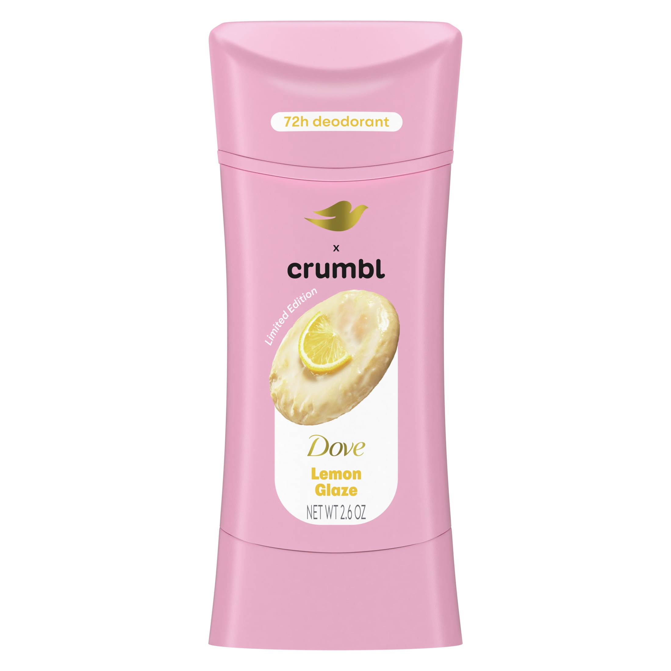 Dove x Crumbl Deodorant Variety Pack - Funfetti Birthday Cookie, Lemon Cookie, Strawberry Cookie, 2.6 oz