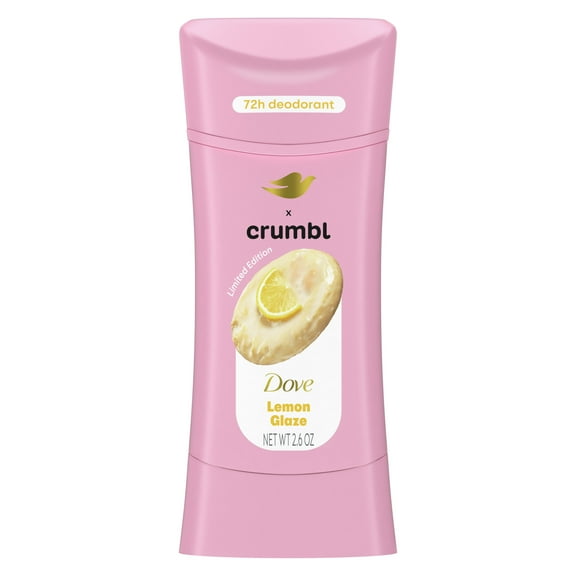 Dove Crumbl Deodorant Stick Crumbl Lemon Glaze Aluminum Free, 2.6 oz