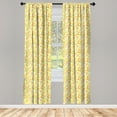 thumbnail image 4 of Ambesonne Citrus Window Curtains, Lemons and Oranges Pattern, Each 28" W x 95" L, Yellow Green Multicolor, 4 of 4