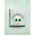 thumbnail image 3 of Alien Emoji Vibes Only - Retro UFO Space Graphic Men's Sweatshirt, 3 of 4
