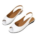thumbnail image 4 of Xdegoge Casual Shoes for Women Slip On Peep Toe Classic Minimalist Smooth Vamp Design Soft Dressy Office Work Daily Comfortable Summer Walking Flats, 4 of 9