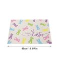 thumbnail image 3 of Dsscvnef Easter Bunny Egg Pattern Linen Print Kitchen Dining Room Insulated Decorative Placemat（8） Dinner Table Mats round Placement Mats for Dining Table, 3 of 7