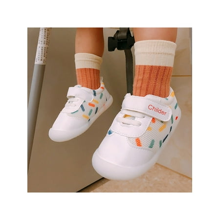 

Gomelly Boys Girls Sneakers First Walkers Walking Shoes Mesh Trainers Comfort Flats Children Toddler Kids Beige 4.5C