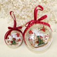 thumbnail image 1 of 10 piezas de adornos navideños transparentes, bola transparente de 10 cm, esfera de plástico acrílico, adorno vacío para rellenar, adorno para el árbol de Navidad, decoración del hogar, boda, cumpleañ Muyoka Hogar, 1 of 1
