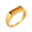 Gold Plated Brown, variant on Men Square Shape Gemstone Signet Ring Simple Dome Band Ring Cool Statement Ring Gold Plated Blue Size 9