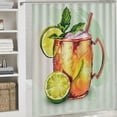 thumbnail image 6 of Orinice Lemonade Lime Mint Bathroom Decor Set Multi Size Colorful Luxurious Graphic Print Polyester Fabric Fashion Bathroom Decor Sets with Hooks Shower Curtain for Bathroom Decoration 69x72, 6 of 7