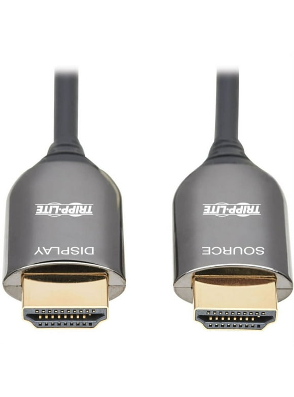 Tripp Lite P568F-25M-8K6 HDMI Fiber Active Optical Cable, M/M, Black, 25 m (82 ft.), Black
