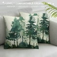 thumbnail image 3 of JRXY Watercolor Dark Green Teal Tree Pillow Covers Rustic Nature Forest Decorative Throw Pillows Winter Christmas Outdoor Farmhouse Cushion Case Decor for Sofa Couch Bed White, 3 of 5