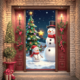 thumbnail image 5 of Festive Snowman Christmas Banner with Star Decor for Winter Holiday Celebration Family Gathering Photo Prop, 5 of 9