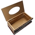 thumbnail image 2 of Caja de pañuelos en forma de libro, decoración del hogar, accesorios de almacenamiento, adornos de oficina, artesanía de madera Retro, 2 of 12