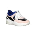 thumbnail image 1 of Women Transparent Panel Colorblock Lace-Up Platform Sneaker 18295, 1 of 6