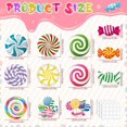 thumbnail image 2 of Decoraciones de papel Pasimy, 60 unidades, con forma de caramelo, 15 cm, para Navidad, 2 of 6