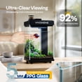 thumbnail image 5 of SPECSTAR Fish Tank,2 Gallon Aquarium Starter Kit with Auto Feeder, RGB LED Light, Filter,  Temperature Display,Small Fish Tank for Betta, Shrimp,APP Control, 5 of 7