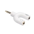 thumbnail image 2 of SUSUchens 2 in 1 3.5mm Male to Female Jack Microphone Audio Splitter Converter Adapter White, 2 of 9