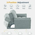 thumbnail image 6 of homxaozo  Comfortable  Futon Sofa Bed with Adjustable Backrests & Armrests, Modern Convertible Couch Sofa for Small Spaces, Living Room, Corduroy Futon Sofa Bed, Gray, 6 of 8