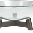 thumbnail image 4 of DecMode 16" x 9" Clear Glass Serving Bowl with Bronze Hammered Y-Shaped Stand, 1-Piece, 4 of 7