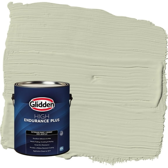 Glidden HEP Only Olive / Green Satin Exterior Paint with Primer, 1 Gallon