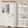 thumbnail image 5 of Yesurprise 72" Kitchen Pantry Cabinet, Tall Kitchen Pantry Storage Cabinet with 4 Doors and 1 Drawer, Kitchen Storage Cabinet, Adjustable Shelves, for Kitchen, Dining Room, Living Room, White, 5 of 6