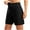 Black, variant on Wo-Fusoul Shorts for Women Women's Wide-Leg Yoga Shorts with Pocket, High-Waist, 5-Length Womens Shorts for Summer