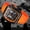 Orange, variant on H Men Wristwatches, High-Accuracy Quartz Movement, Silicone Band,, Multi-Functional Design, Men's Dress Watches