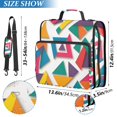 thumbnail image 2 of FORMRS Zipper Binder with Shoulder Strap 2-inch Ring 500 Sheet Capacity File Bag, Purple Triangles, 2 of 5