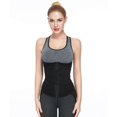 thumbnail image 2 of Women Waist Trainer Belt - Slimming Sauna-Waist Trimmer Belly-Band Sweat Sports Girdle Belt grey XXX, 2 of 4