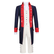 Yejue Opera Concert Alexander Hamilton Musical Cosplay Blue Red Tailcoat George Washington Uniform Adult Costume Victorian Colonial Men Outfit