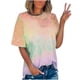thumbnail image 2 of Fiudx Ofertas de La Semana Blusas Informales con Estampado de Manga Corta y Cuello Redondo de Verano para Mujer a La Moda, 2 of 6