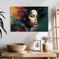 thumbnail image 3 of Elephant Stock Vibrant African Woman Wall Art - Horizontal Canvas Wall Art - Living Room Wall Decor - People Canvas - Black And Yellow Decor - 24" x 16", 3 of 8