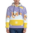 thumbnail image 2 of Bingfone Corgi Washing In Bathtub Men'S Drawstring Hoodie Long Sleeve Pocket Sweatshirts-Small, 2 of 9