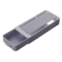Latrodar Self Stick Pencil Tray Desk Table Storage Drawer Organizer Box Under Desk Stand Gray Party Favor 4x1.2 Inch