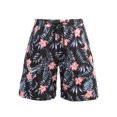 thumbnail image 3 of Raccmtaty Matching Family Swimsuits Halter Neck Ruffled Swimsuit Elastic Waist Flower Print Swim Shorts Beach Shorts Summer Beachwear, 3 of 7