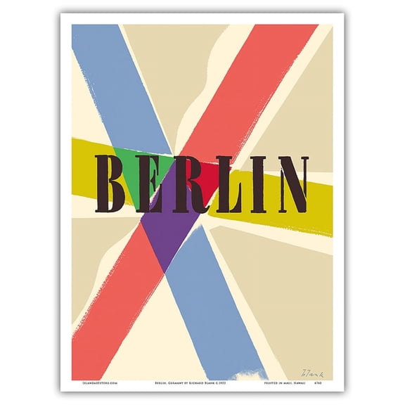 Berlin Germany - Vintage Travel Poster by Richard Blank c.1953 - Master Art Print (Unframed) 9in x 12in