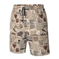 thumbnail image 5 of Naloa Abstract Coffee Men's Beach Shorts, Surfing shorts, Swim trunks, Quick Dry Swim Trunks for Surfing Beach Fun - Large, 5 of 9