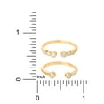 thumbnail image 4 of JS Jessica Simpson Women's CZ Ring Set, Gold Plated Sterling Silver, 2pcs, 4 of 6