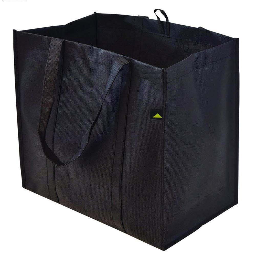 2 pc Extra Large Insulated Reusable Grocery Bag Heavy Duty Nylon w/Mesh Pocket 
