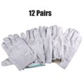 thumbnail image 2 of mmirethe 12 pair Double Layer 24 Lines Canvas Labor Working Gloves Welding Thickened Wear-Resistant Industry Security Protection Mittens, 2 of 6