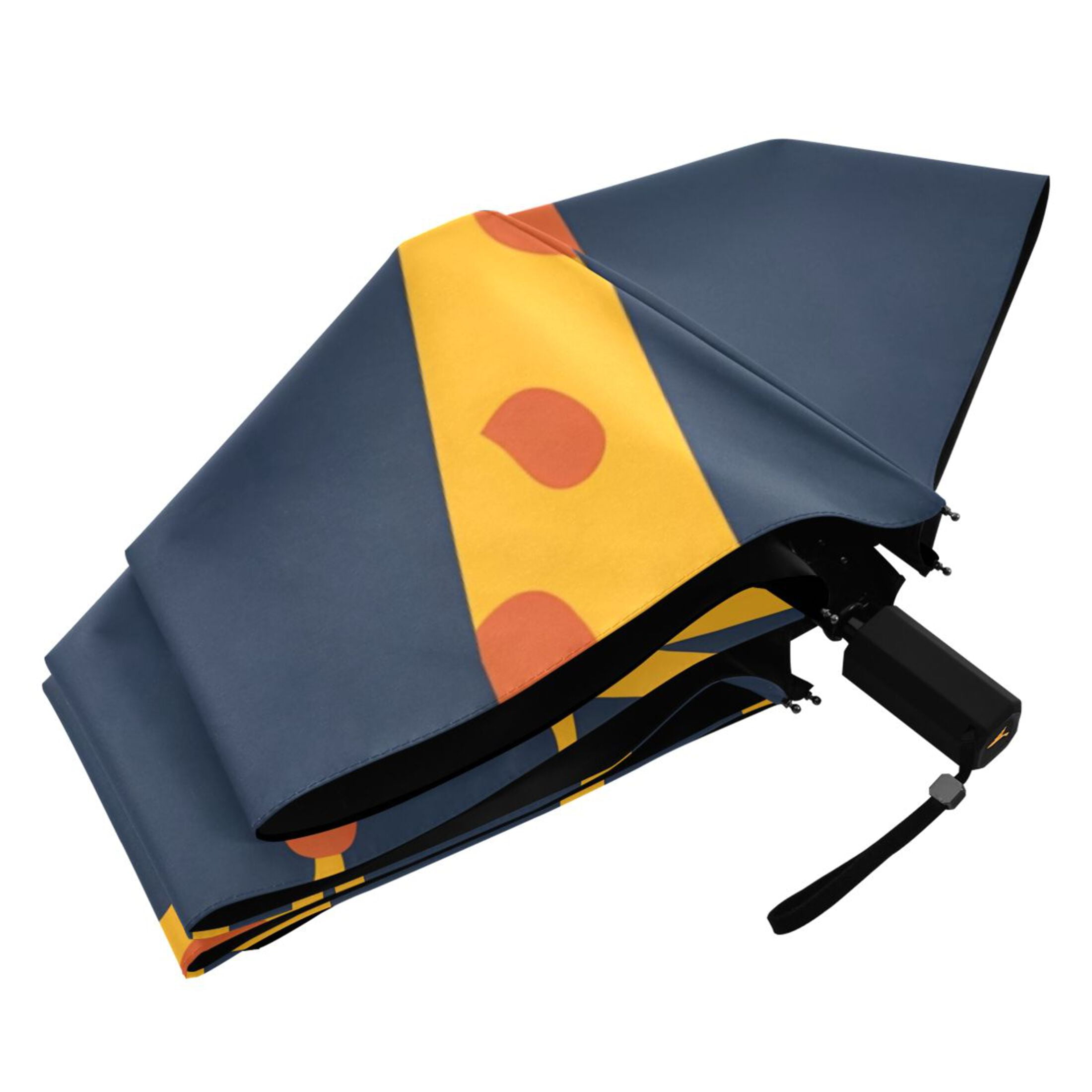 Cute Cartoon Giraffes All Weather Umbrella Triple Folding Parasol 6 Ribs UV Protection Portable