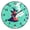 Black, variant on Witches Wall Clock Modern Small Clock Gold Hands for Office, Home, Bedroom,School 9.84in