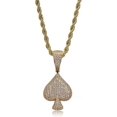 thumbnail image 2 of LAICAIW Iced Out Club Diamond Heart Spade Playing Cards Simulated Lab diamonds Pendant Necklace, 2 of 6