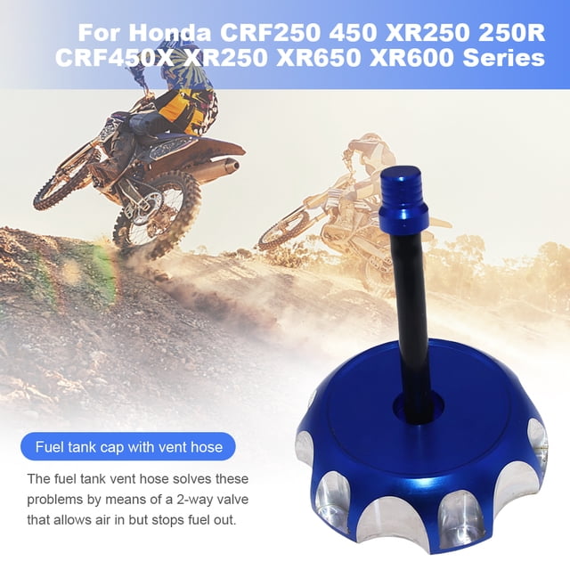 Tapa del tanque de combustible de 60 mm para Honda CRF450X XR250 XR650 XR600 Series (azul)