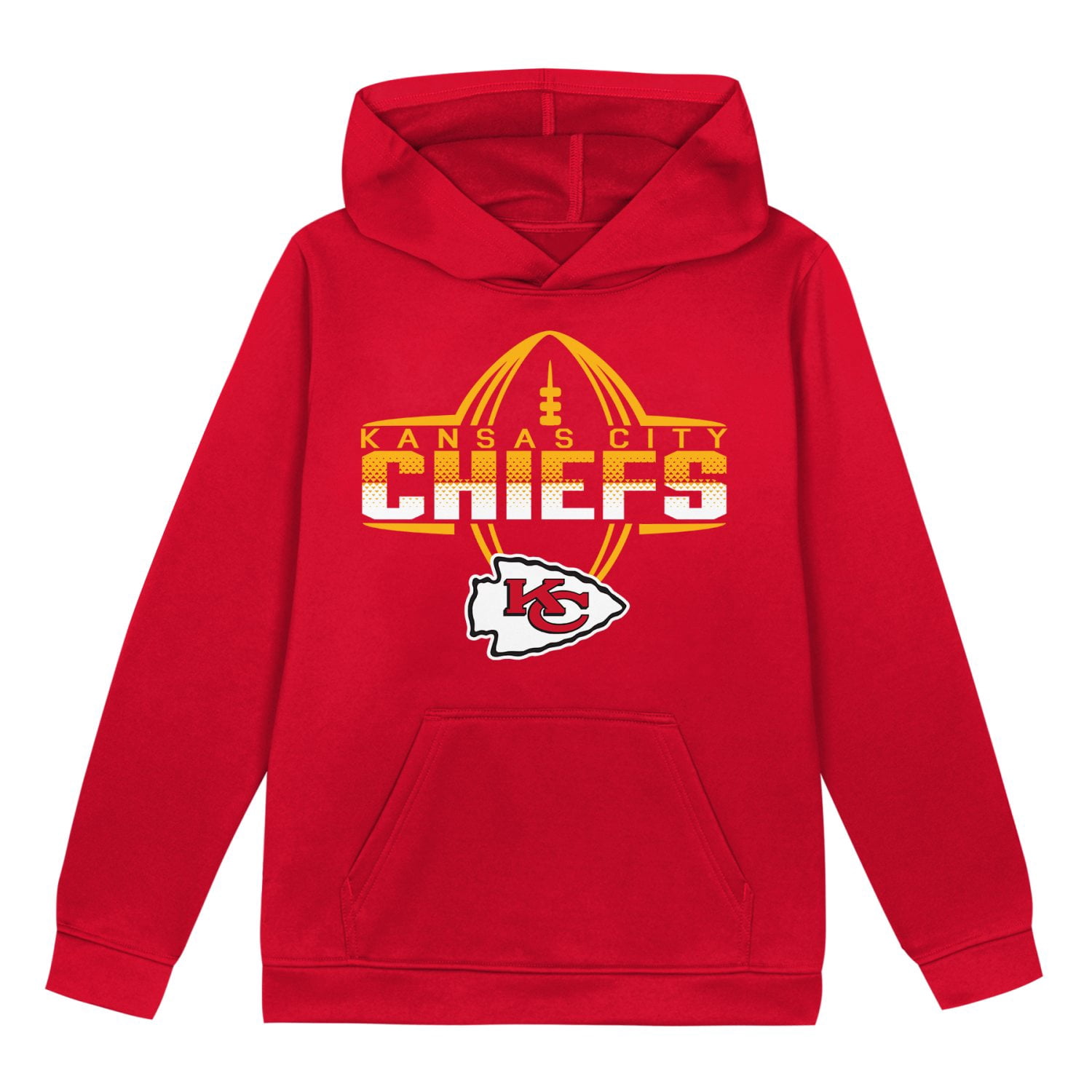 KANSAS CITY CHIEFS NFL Boys Hoodie Fleece Game Day Fan Apparel
