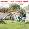 thumbnail image 3 of BOHEN 12x6FT/9x5FT/6x4FT Portable Metal Soccer Goal for Backyard with Carry Bag - Fun for Outdoor Indoor Training Games for Kids Adult, for Easy Storage and Transportation (9x5FT, 1 Piece, Red), 3 of 8