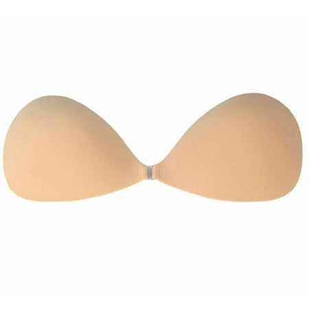 Women s Nipple Covers Self Adhesive Invisible Adhesive Seamless Backless and Strapless Bra Sticky Bras Beige